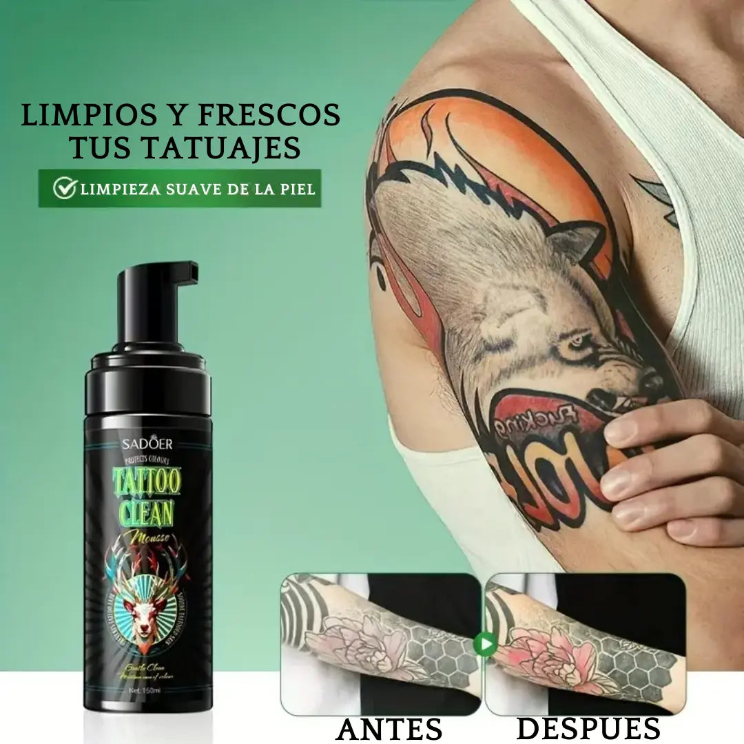 Skin care TATTOO CLEAN protege, cura y le da vida a tus tatuajes